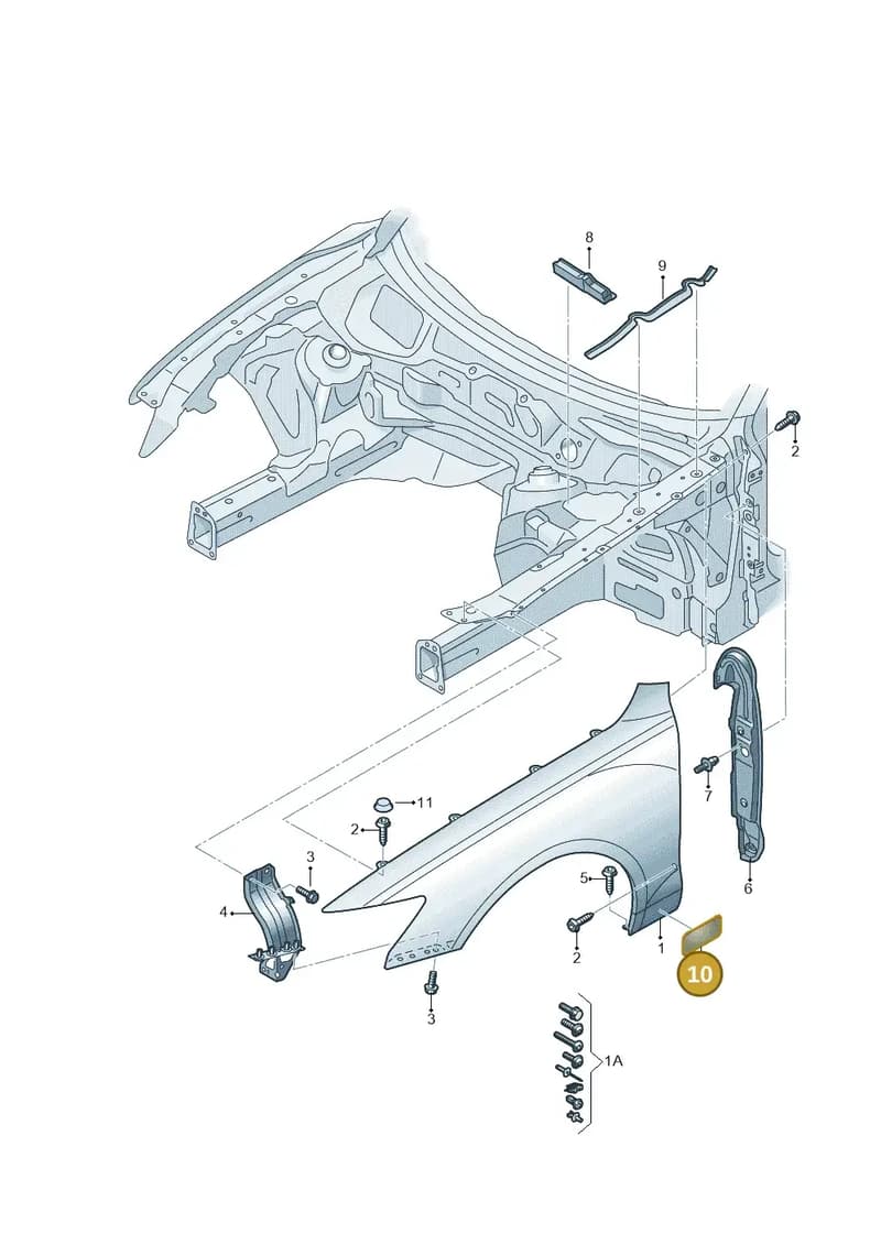 4G0890906 — Audi A6 (2014-2018) diagram 717821000, position 10