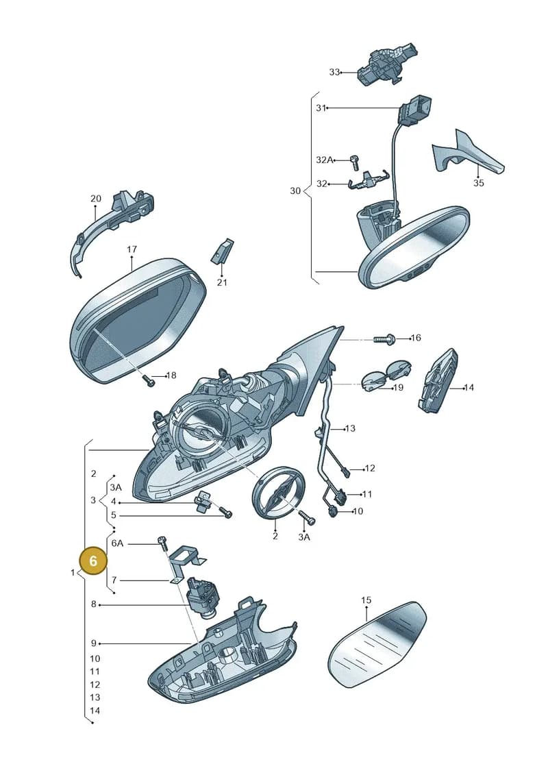 4G0898012A — Audi A6 (2014-2018) diagram 798857400, position 6