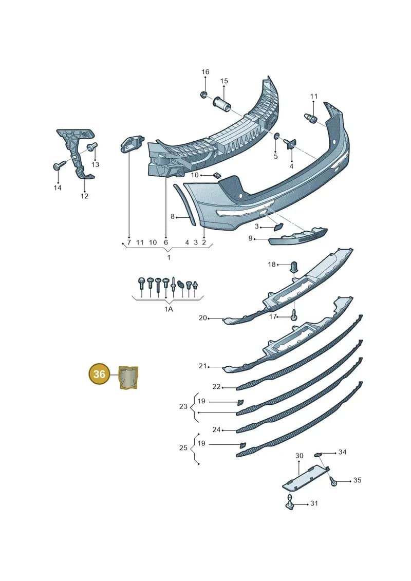4G0898956A — Audi Q5 (2009-2018) diagram 687807075, position 36