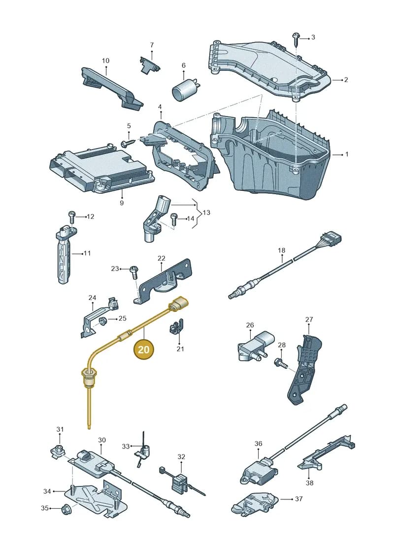 4G0906088Q — Audi Q5 qu. 2.0 TDI (2012-2017) diagram 751906050, position 20