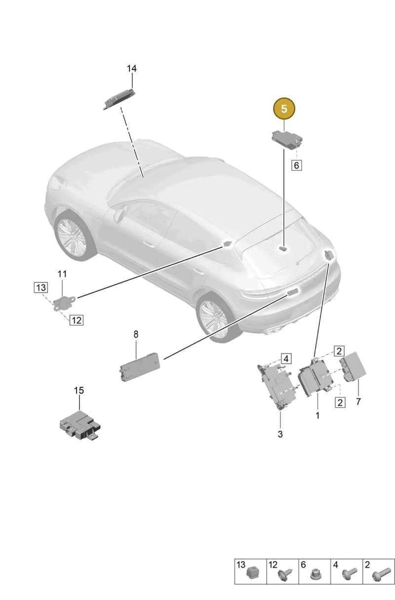 4G0906093J — Porsche Macan (2018-2022) diagram p52901035, position 5