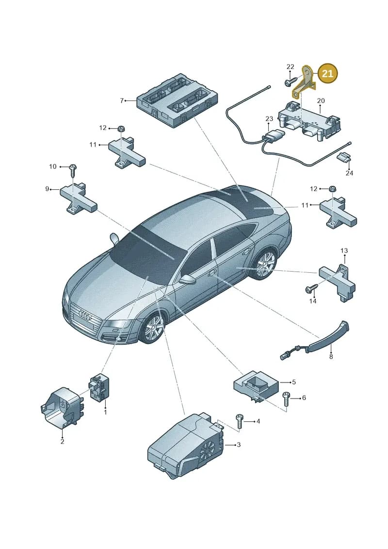 4G0907113 — Audi A7 Sportback (2010-2015) diagram 711909000, position 21