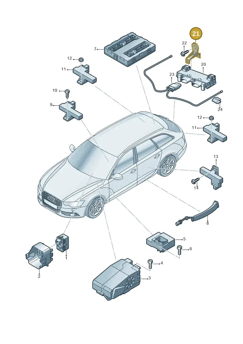 4G0907113 — Audi RS6 Avant (2013-2018) diagram 758909000, position 21