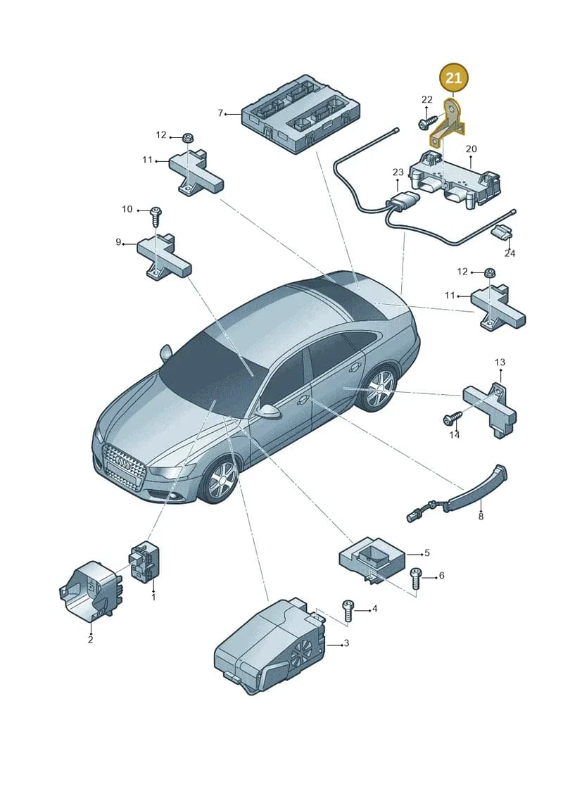 4G0907113 — Audi A6 (2014-2018) diagram 717909000, position 21