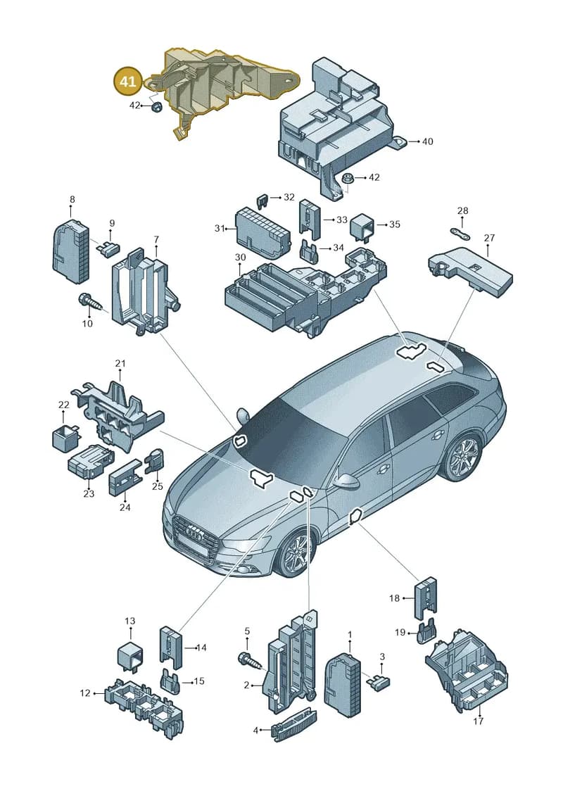 4G0907297C — Audi A6 Avant (2012-2018) diagram 738937000, position 41