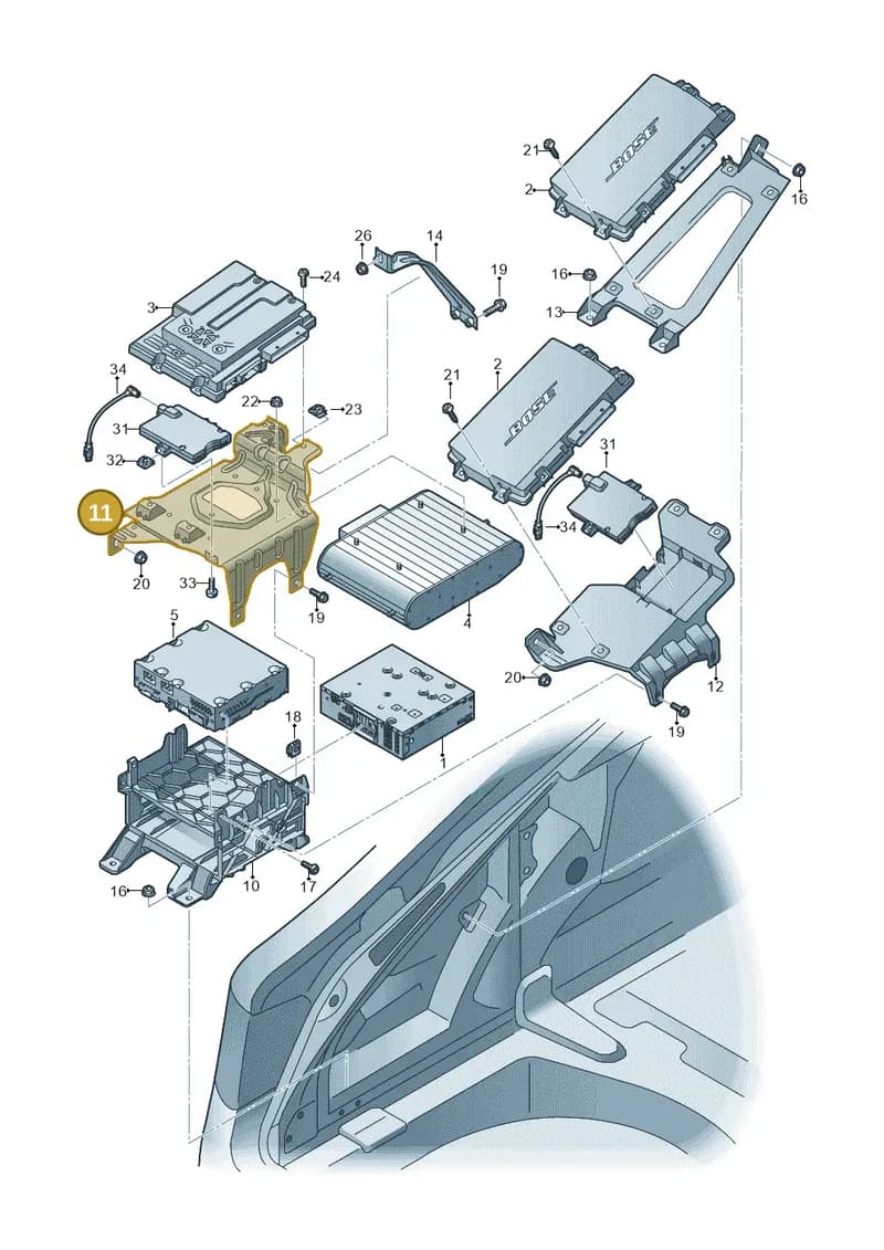 4G0907348 — Audi RS6 Avant (2013-2018) diagram 711035400, position 11