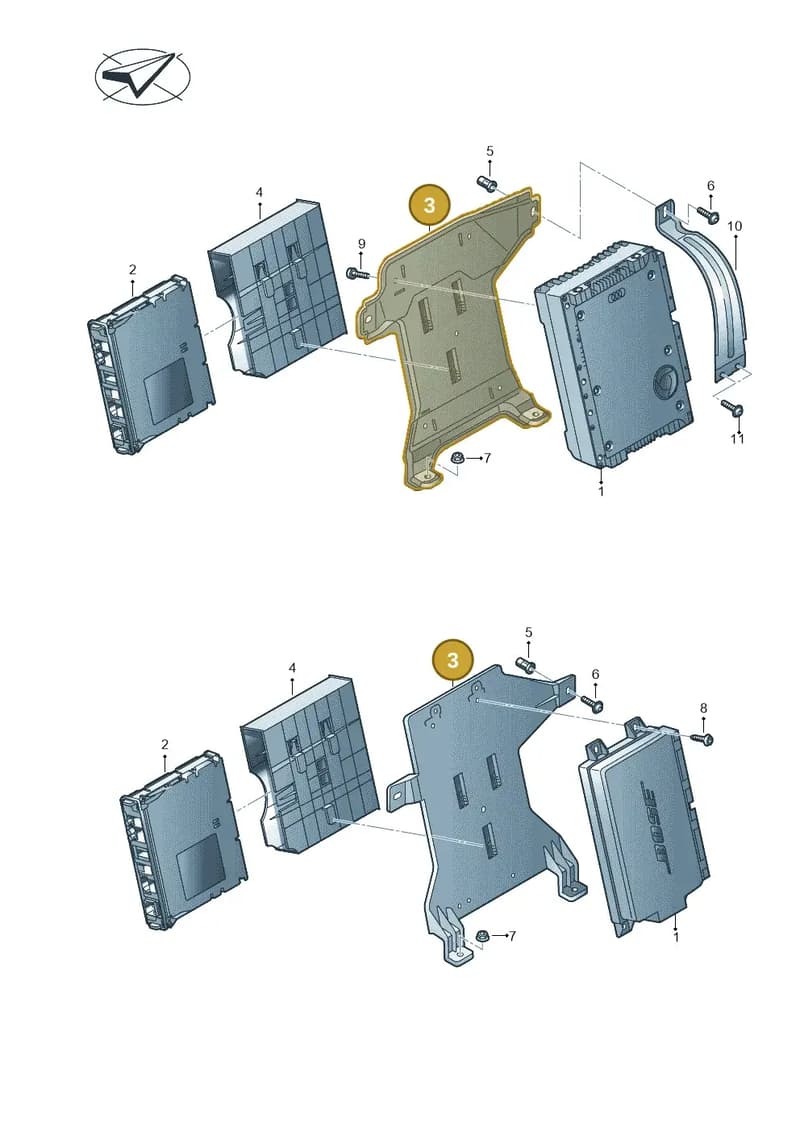 4G0907348H — Audi A7 Sportback (2014-2018) diagram 788035400, position 3