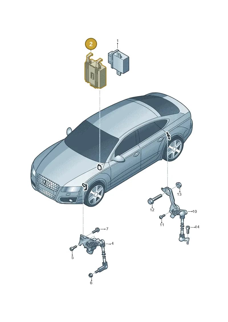 4G0907366 — Audi A7 Sportback (2014-2018) diagram 711941250, position 2