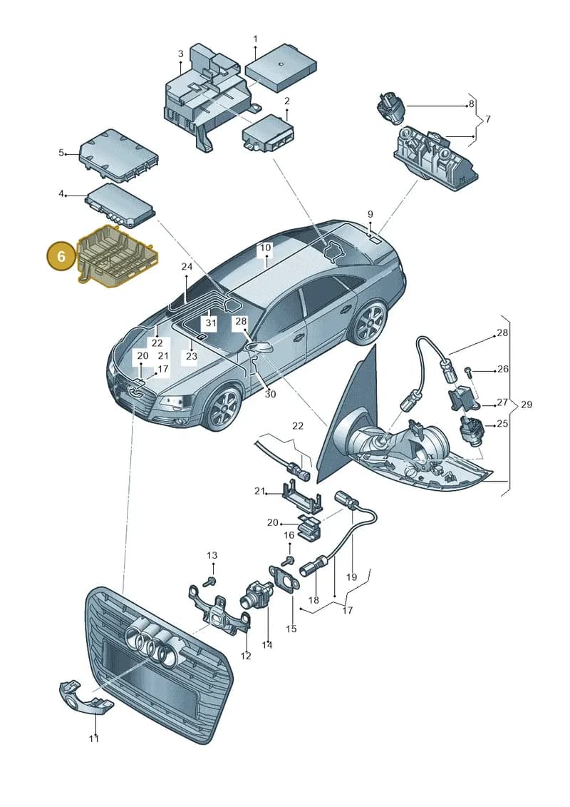 4G0907387 — Audi A6 Avant (2012-2018) diagram 717907500, position 6