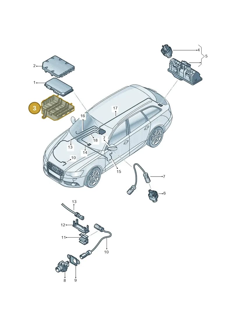 4G0907387 — Audi RS6 Avant (2013-2018) diagram 758907500, position 3