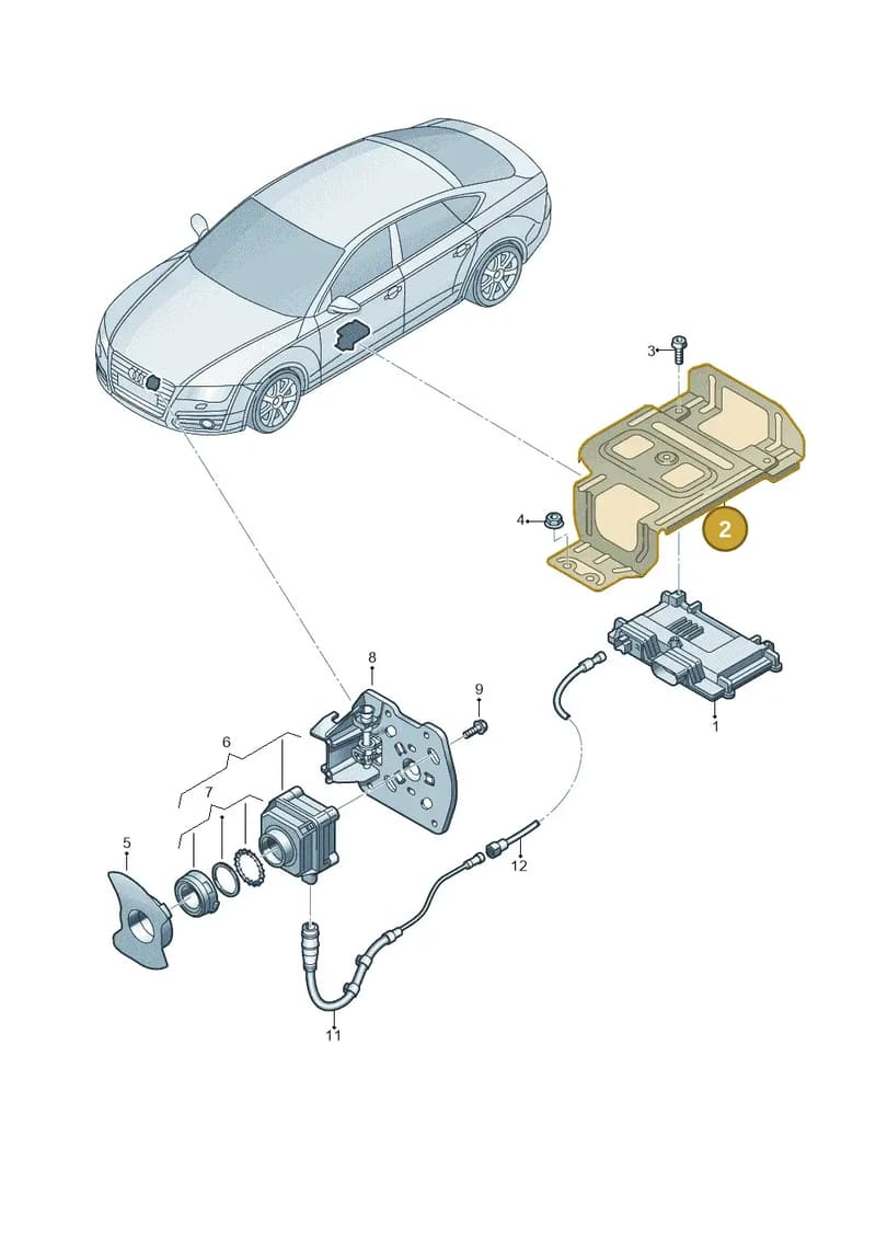 4G0907390 — Audi A7 Sportback (2014-2018) diagram 788907400, position 2