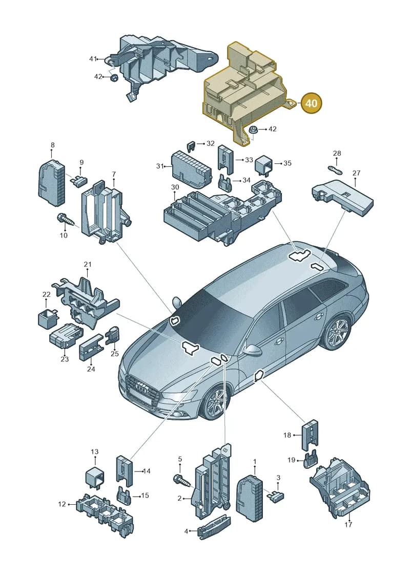 4G0907392A — Audi A6 Avant (2012-2018) diagram 738937000, position 40