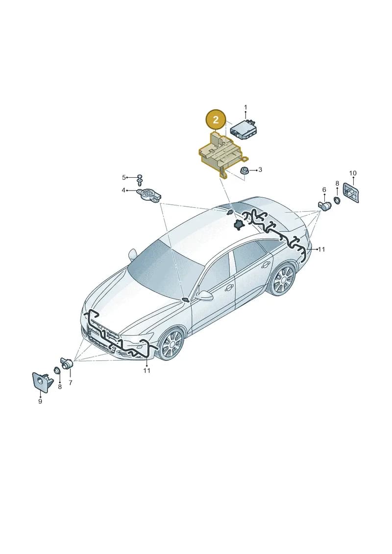4G0907392A — Audi A6 (2014-2018) diagram 798919200, position 2