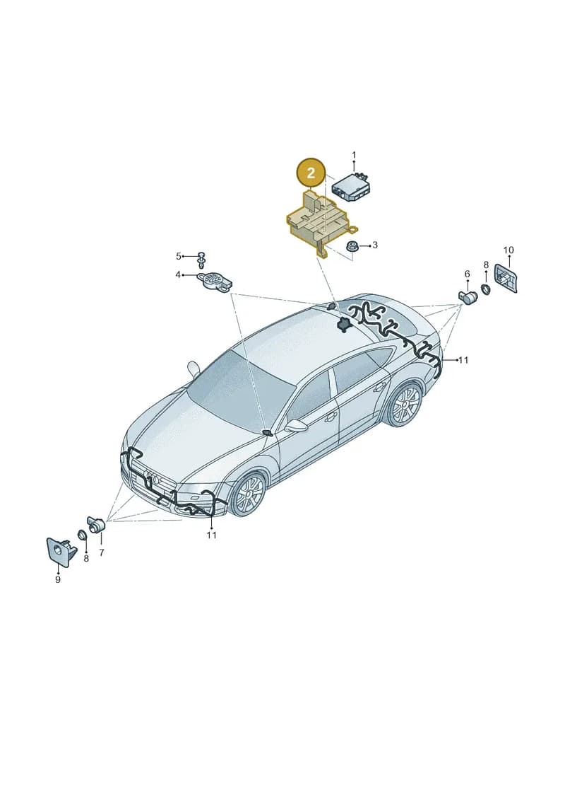4G0907392A — Audi A7 Sportback (2014-2018) diagram 788919200, position 2