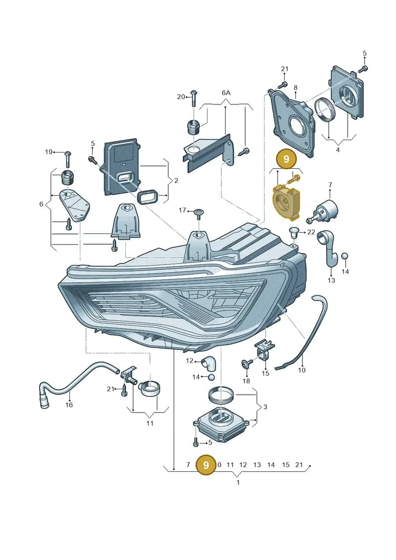 4G0907463B — Audi A3 Limousine 2.0 (2015-2016) diagram 745941150, position 9