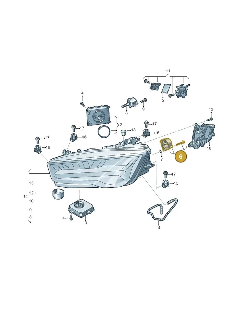 4G0907463B — Audi A7 Sportback (2014-2018) diagram 788941000, position 6