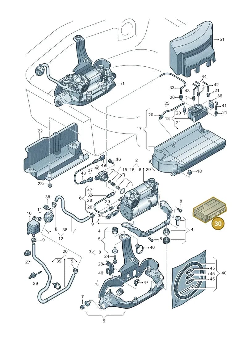 4G0907553G — Audi A7 Sportback (2014-2018) diagram 711616300, position 30