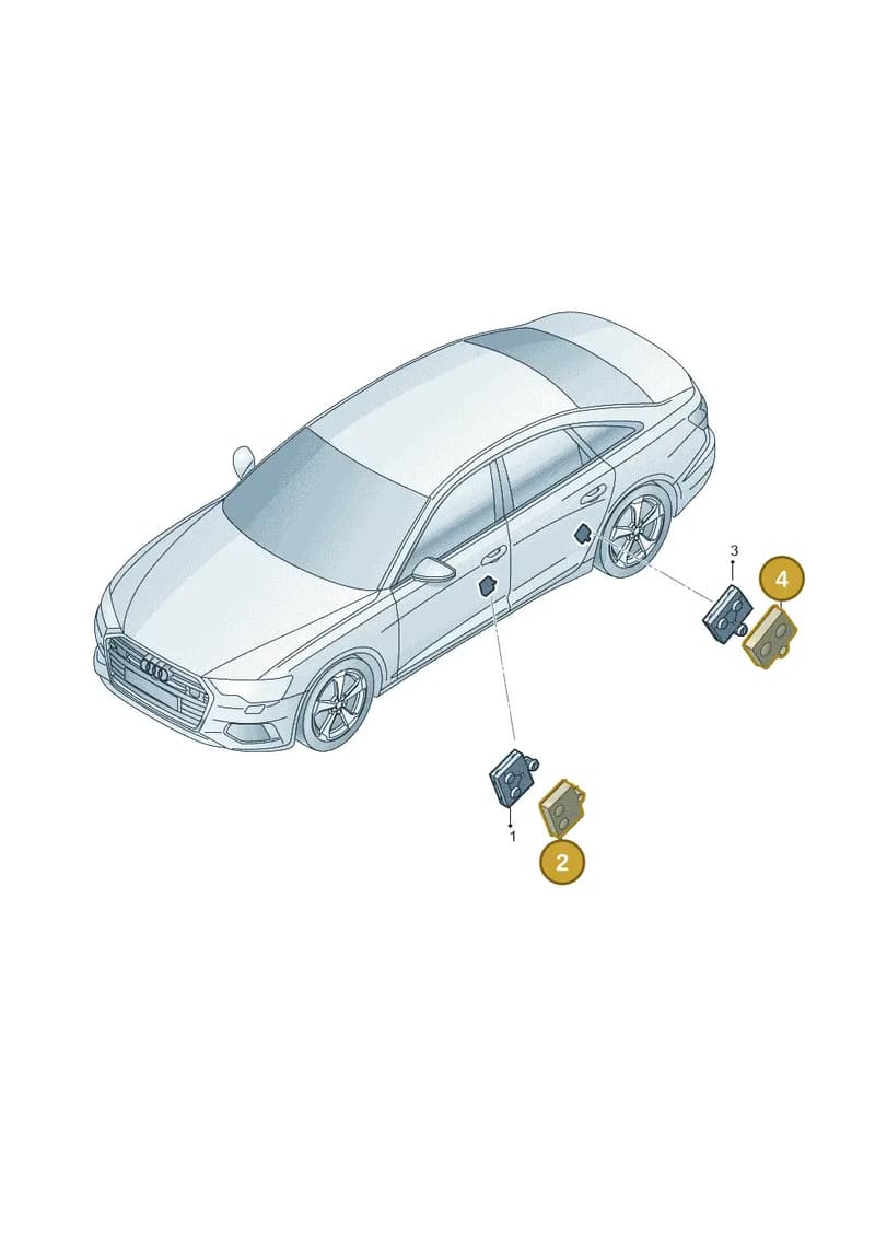 4G0907577 — Audi A6 (2018-2025) diagram 430959100, position 2+4