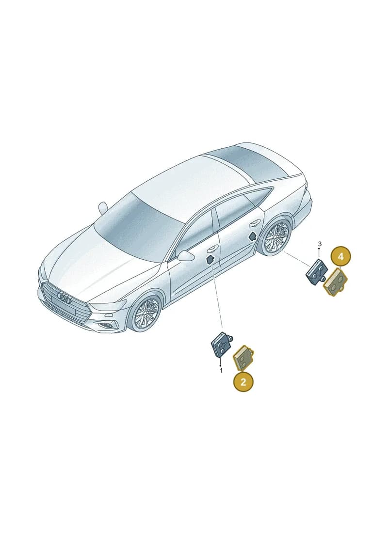 4G0907577 — Audi A7 Sportback (2018-2025) diagram 435959100, position 2+4