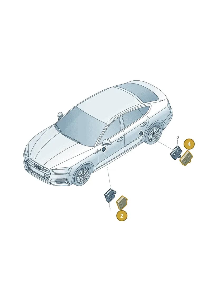 4G0907577 — Audi A5 Sportback (2016-2025) diagram 897959100, position 2+4