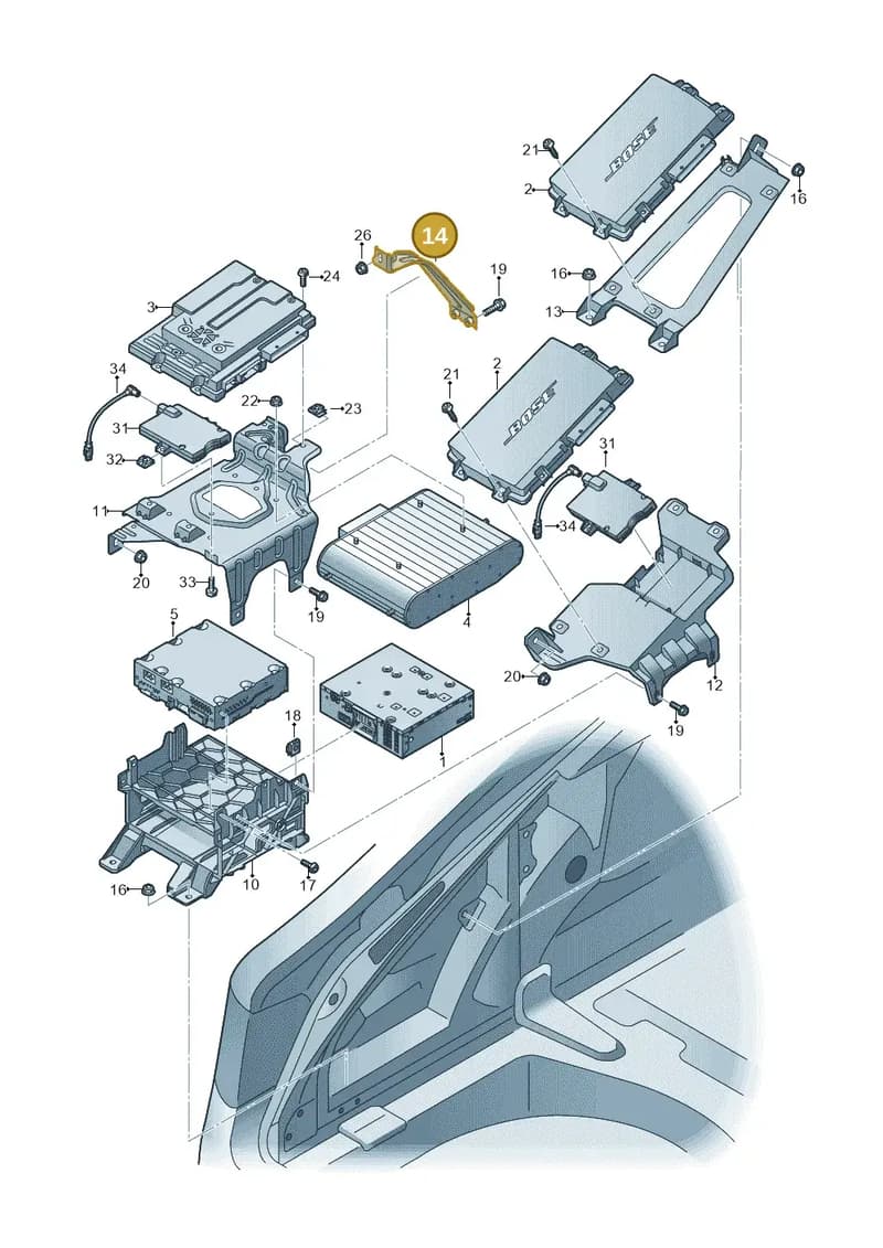 4G0907585A — Audi RS6 Avant (2013-2018) diagram 711035400, position 14
