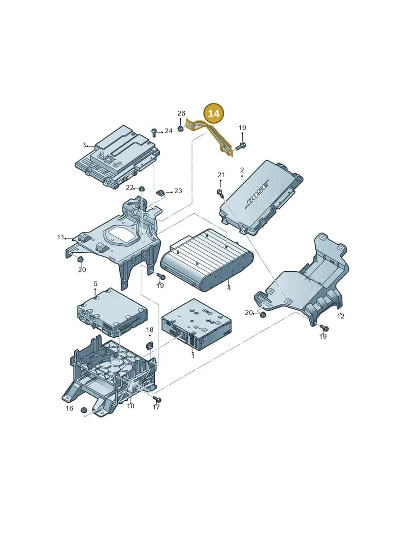 4G0907585A — Audi RS7 Sportback (2013-2018) diagram 765035400, position 14