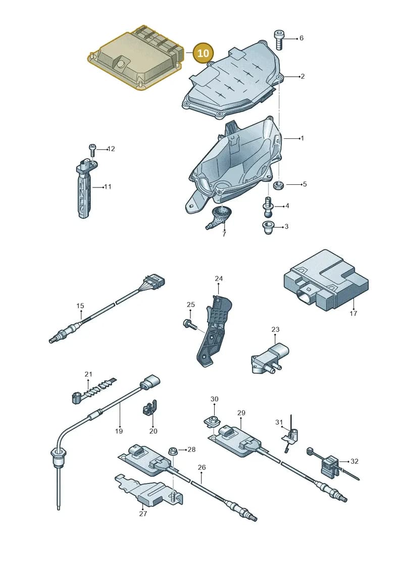 4G0907589F — Audi A6 Avant (2012-2018) diagram 738906050, position 10