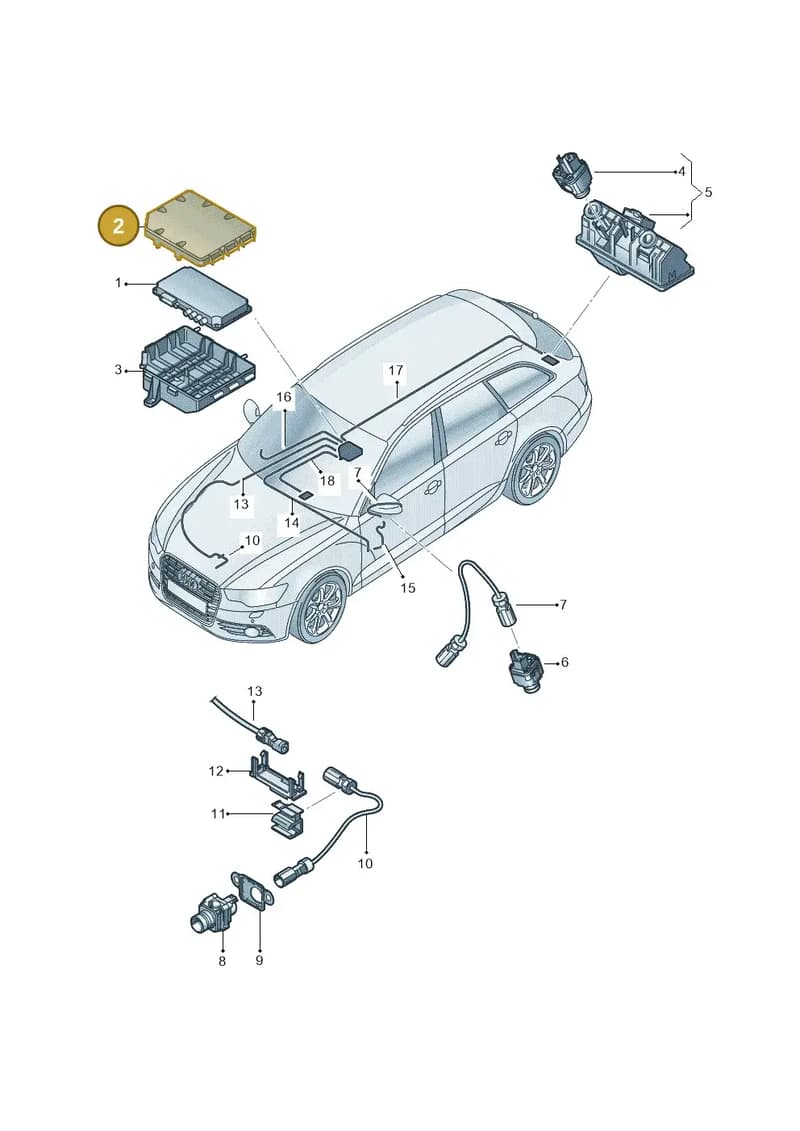 4G0907614 — Audi RS6 Avant (2013-2018) diagram 758907500, position 2