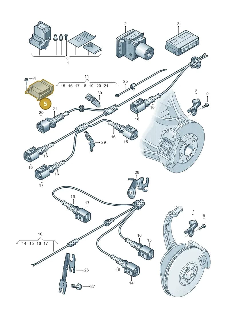 4G0907637L — Audi RS7 Sportback (2013-2018) diagram 765927000, position 5