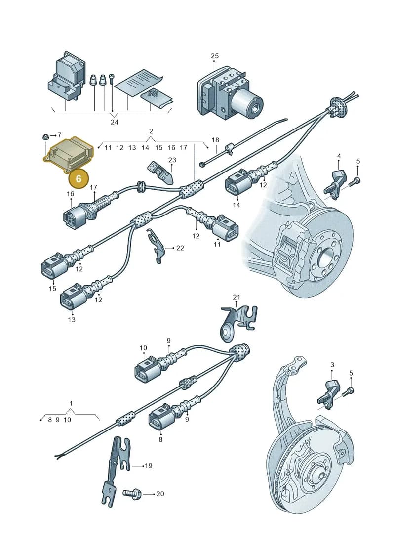 4G0907637L — Audi A7 Sportback (2014-2018) diagram 788927000, position 6
