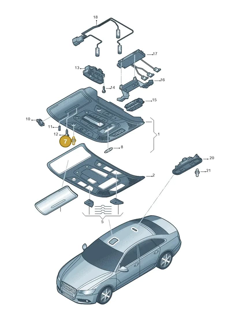 4G0919039 — Audi A6 (2014-2018) diagram 717947000, position 7