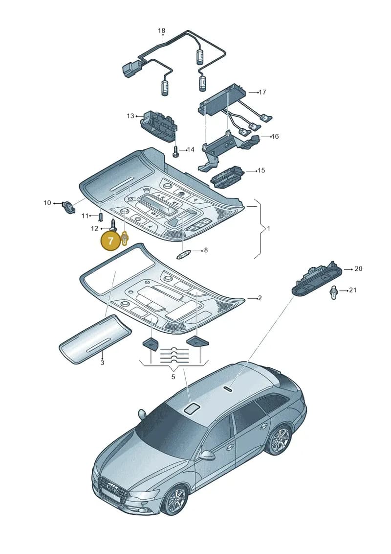 4G0919039 — Audi A6 Avant (2012-2018) diagram 738947000, position 7