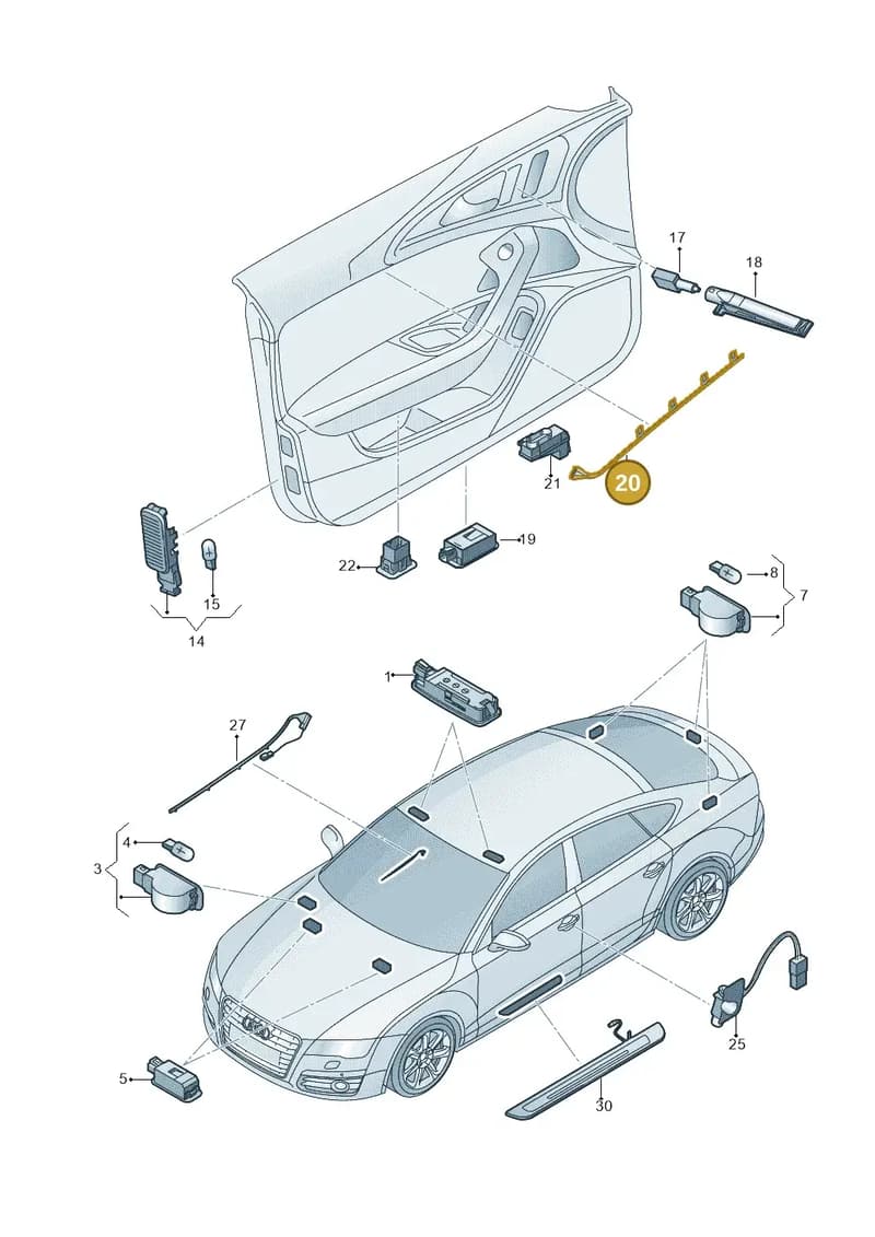 4G0919178 — Audi RS7 Sportback (2013-2018) diagram 765947100, position 20