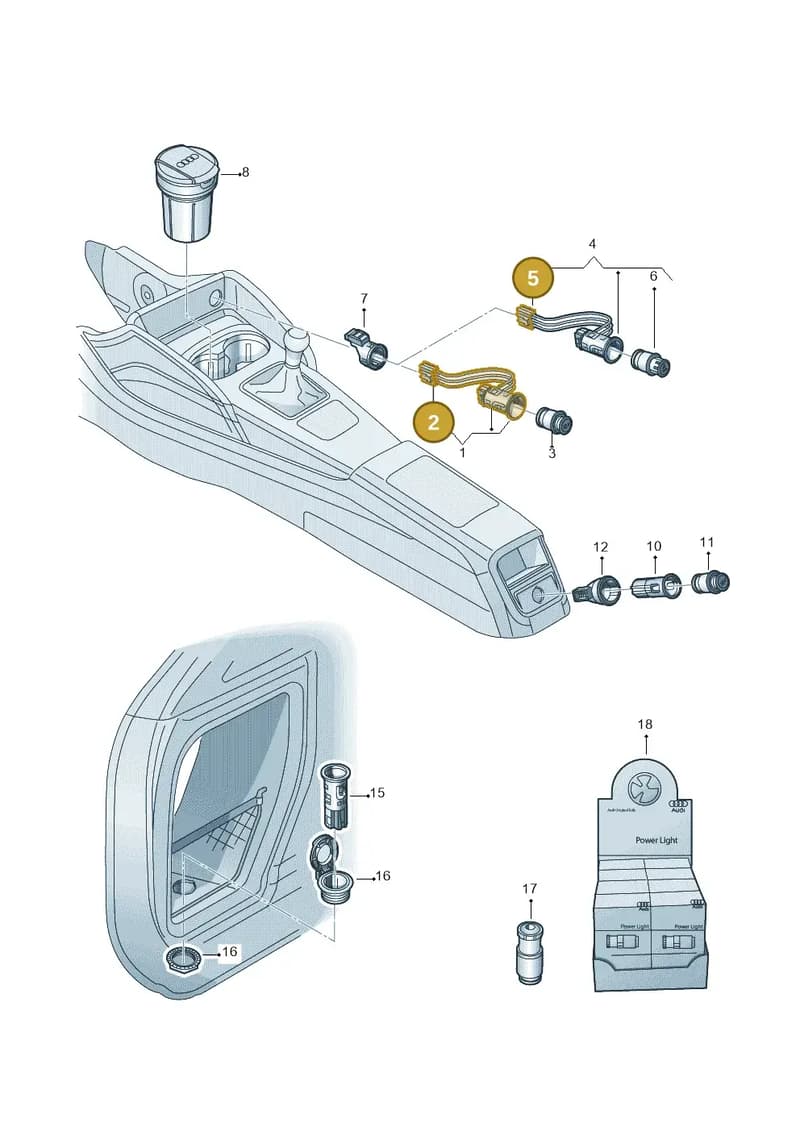 4G0919321 — Audi RS3 Sportback (2015-2016) diagram 745919950, position 2+5