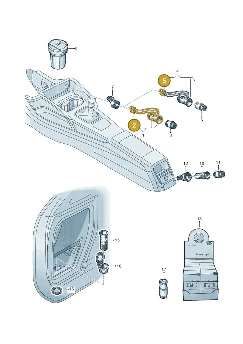 4G0919321 — Audi RS3 Limousine (2017-2020) diagram 890919900, position 2+5