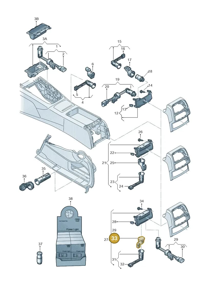 4G0919340 — Audi A7 Sportback (2014-2018) diagram 758919900, position 33