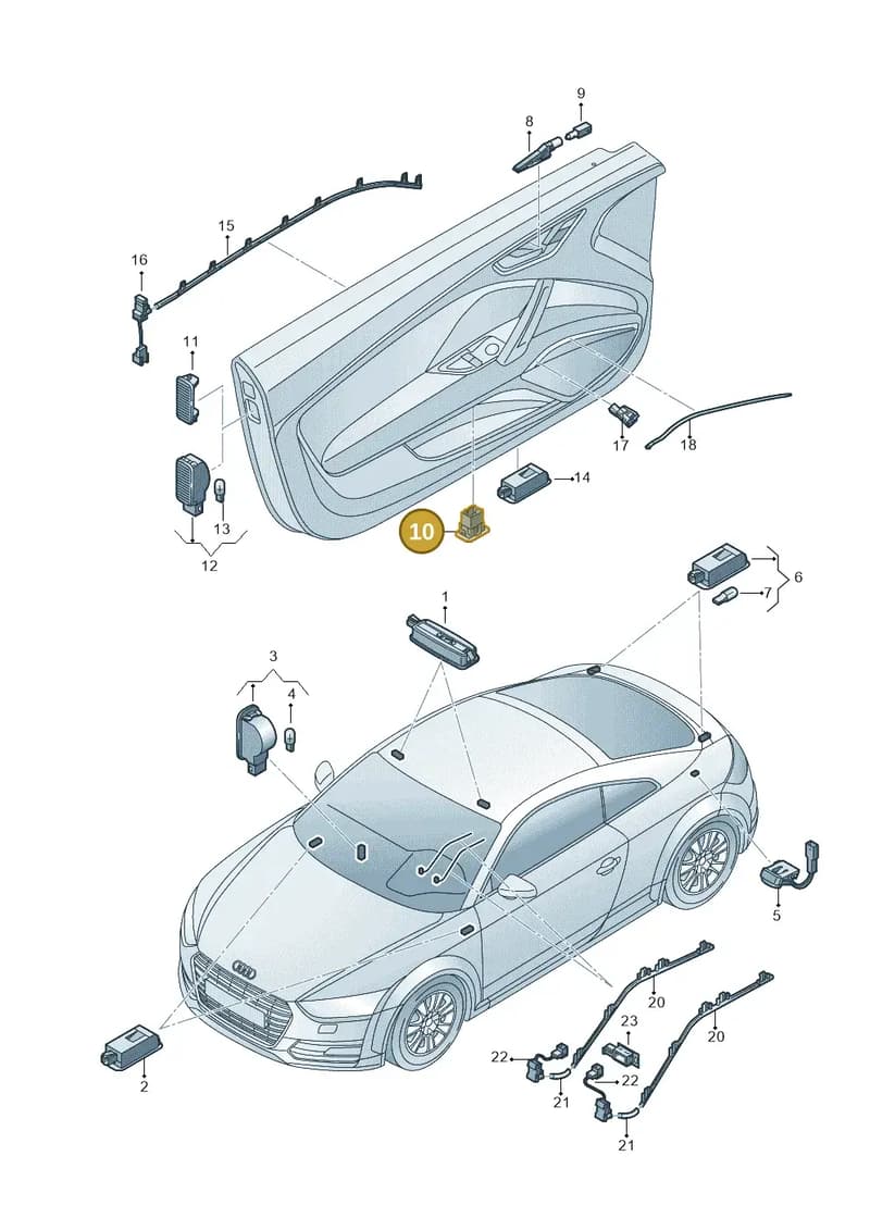 4G0919390B — Audi TT RS (2016-2023) diagram 850947100, position 10