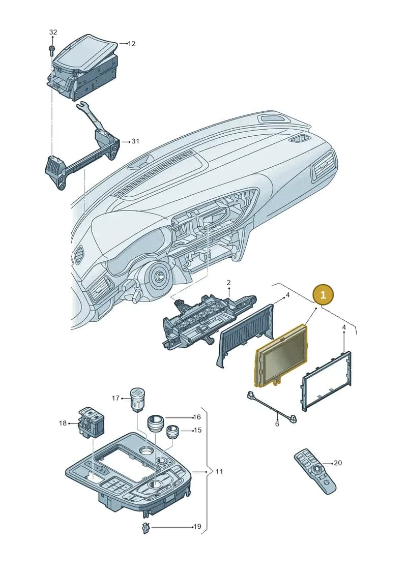 4G0919607J — Audi A6 2.0 tdi (2010-2015) diagram 717919000, position 1
