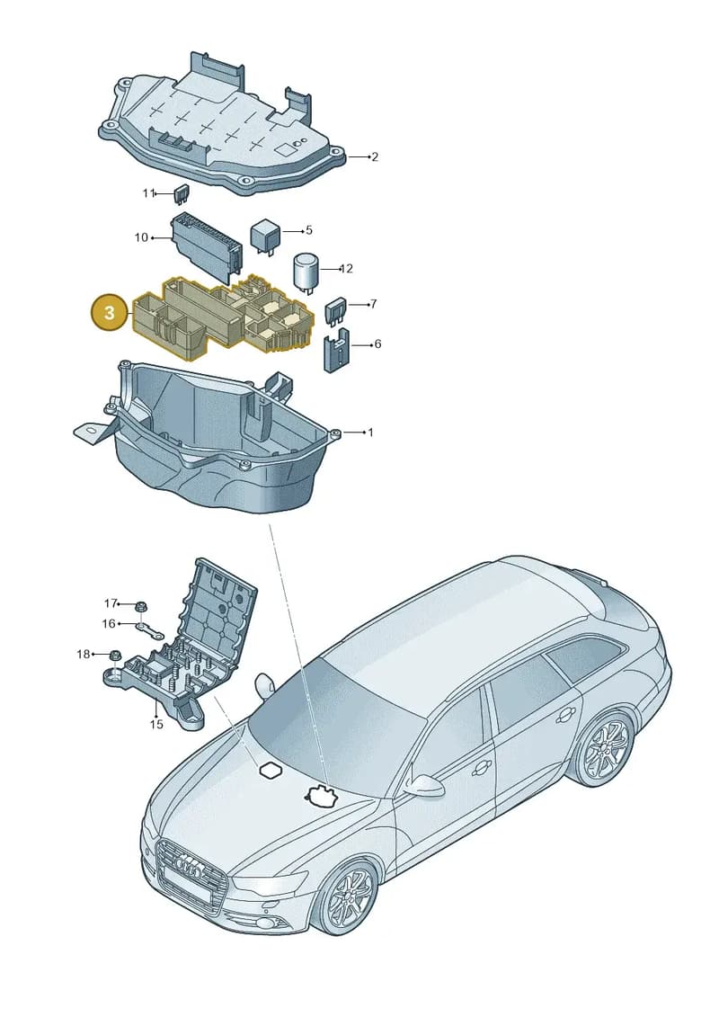 4G0937503C — Audi A6 Avant (2012-2018) diagram 738937200, position 3