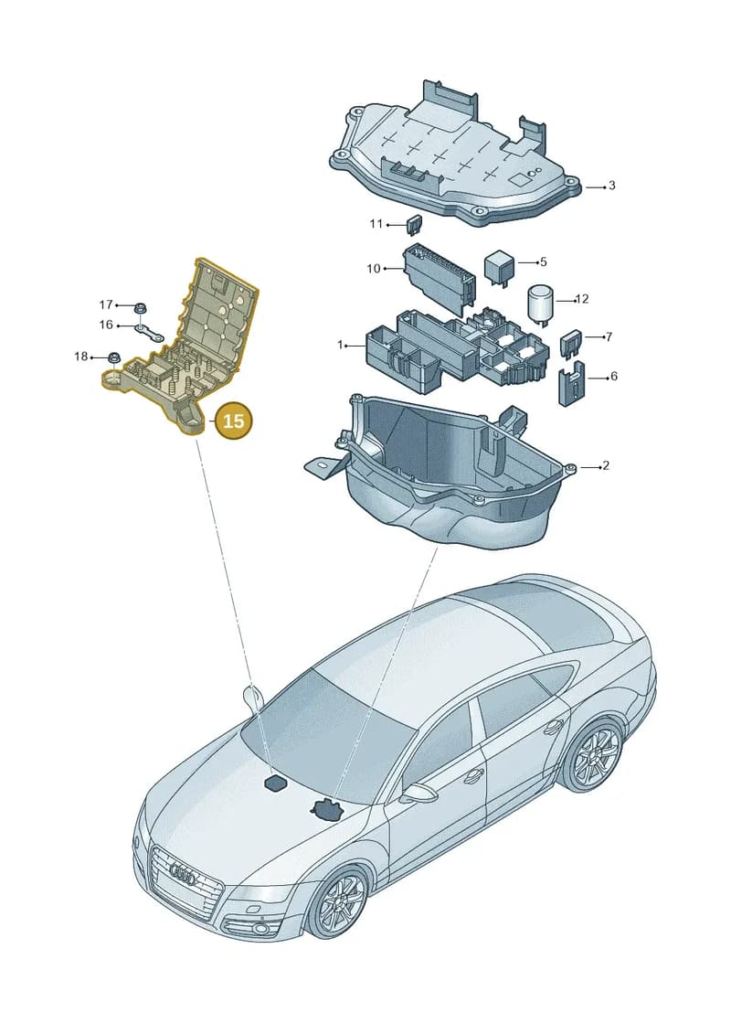 4G0937517 — Audi RS7 Sportback (2013-2018) diagram 765937200, position 15