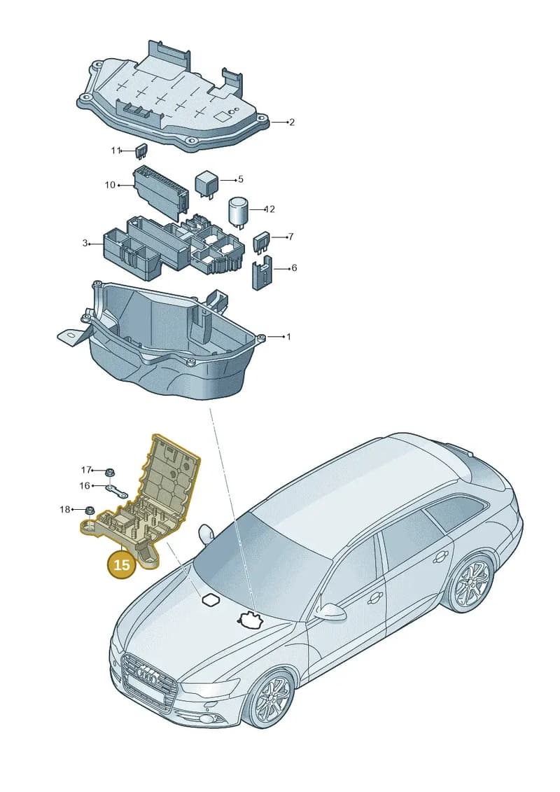 4G0937517B — Audi A6 Avant (2012-2018) diagram 738937200, position 15