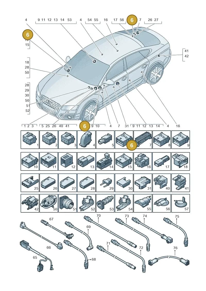 4G0937545A — Audi A7 Sportback (2010-2015) diagram 711971790, position 6