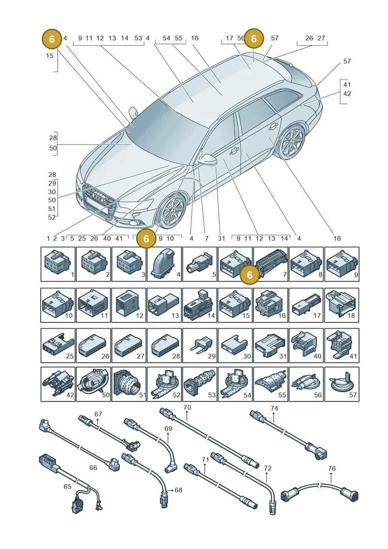 4G0937545A — Audi RS6 Avant (2013-2018) diagram 758971790, position 6