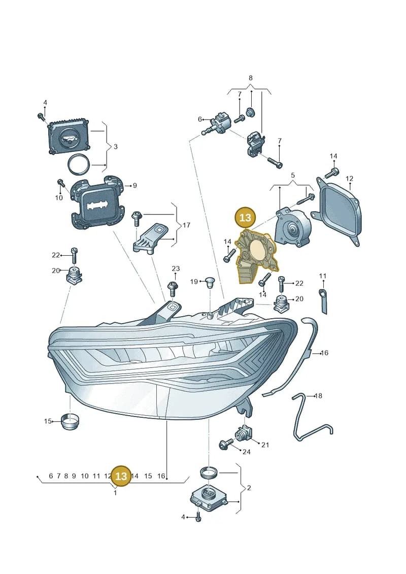 4G0941110A — Audi A6 (2014-2018) diagram 798941050, position 13