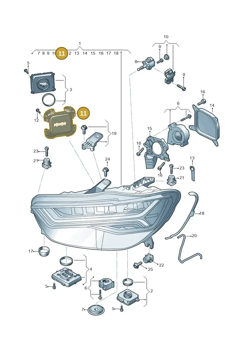 4G0941453 — Audi A6 (2014-2018) diagram 798941100, position 11