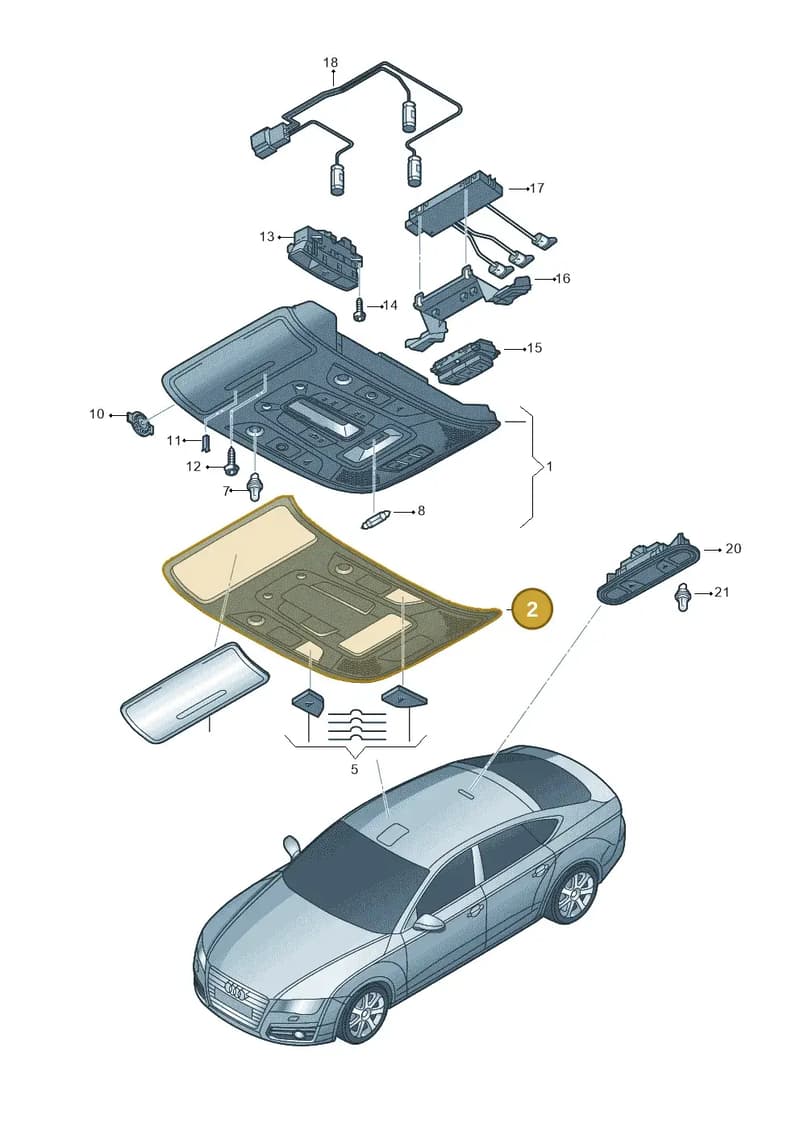 4G0947139GBV2 — Audi A7 Sportback (2014-2018) diagram 711947000, position 2