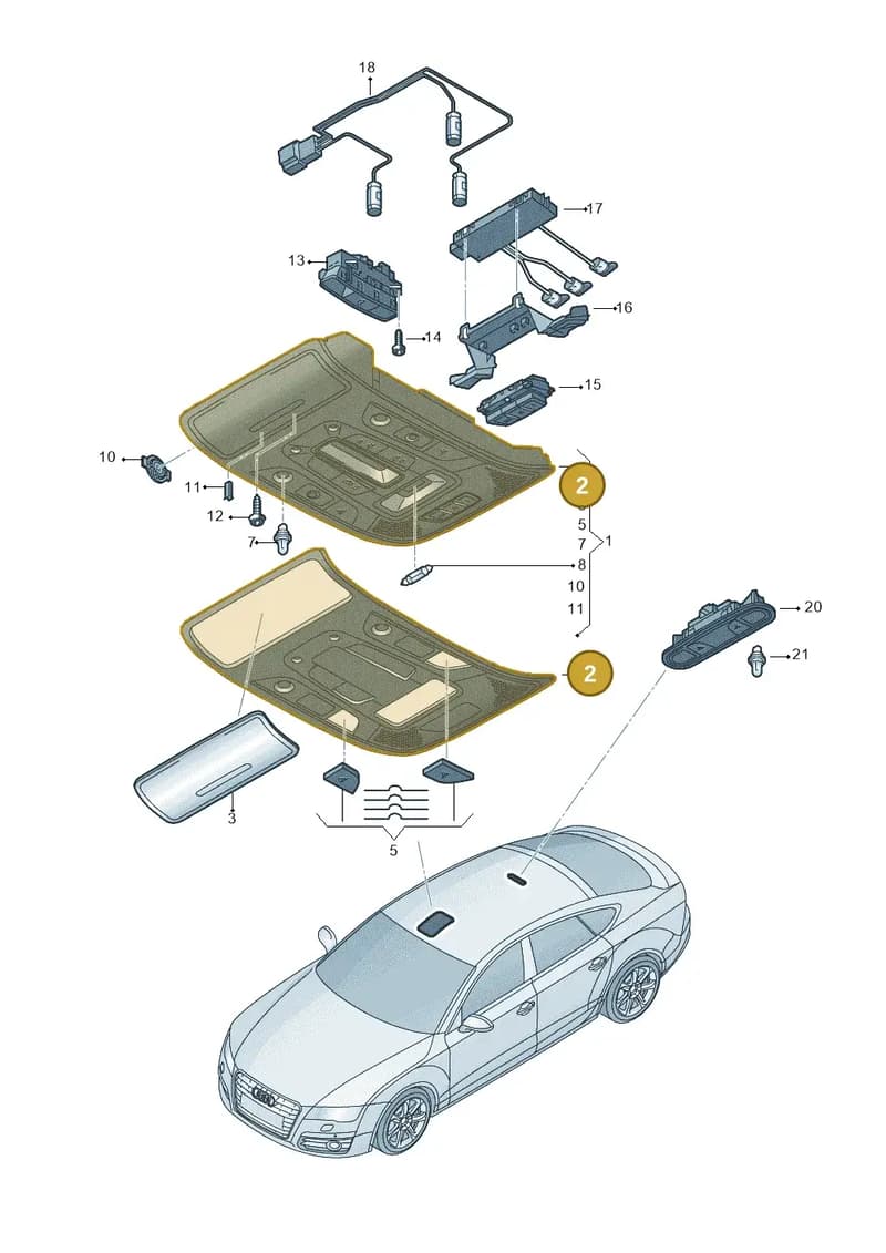 4G0947139GET1 — Audi RS7 Sportback (2013-2018) diagram 765947000, position 2