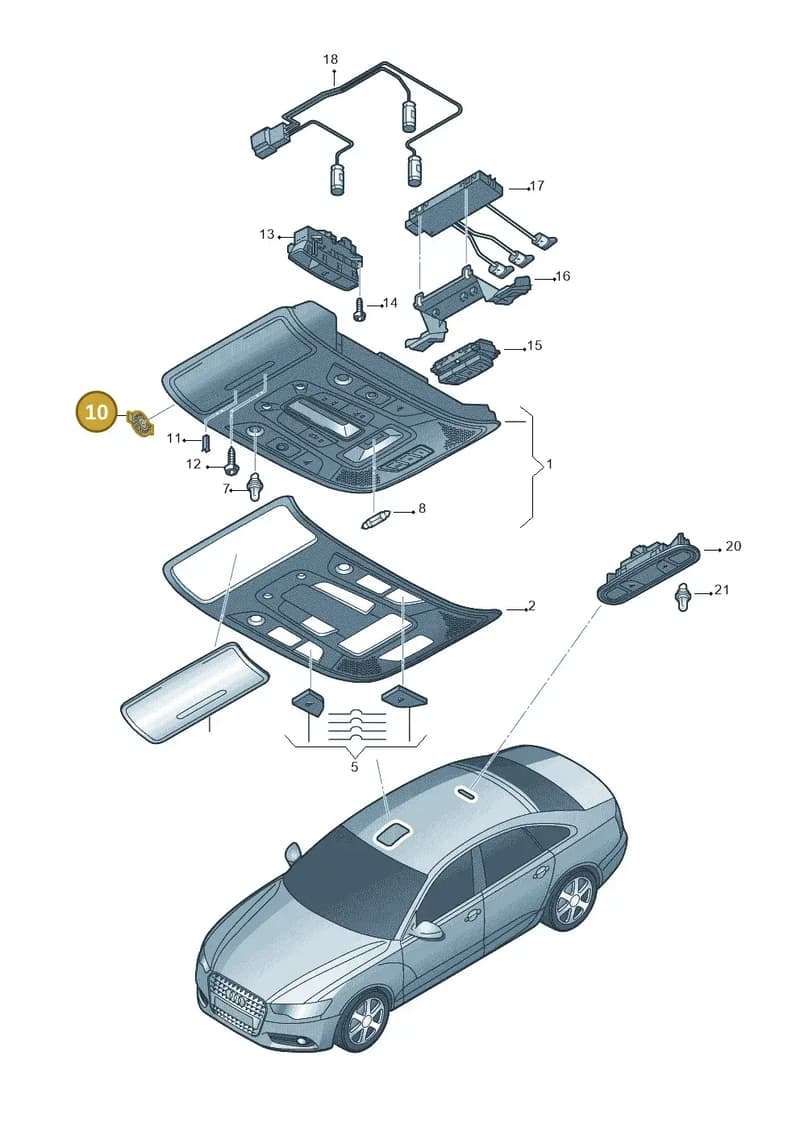 4G0947299 — Audi A6 (2014-2018) diagram 717947000, position 10