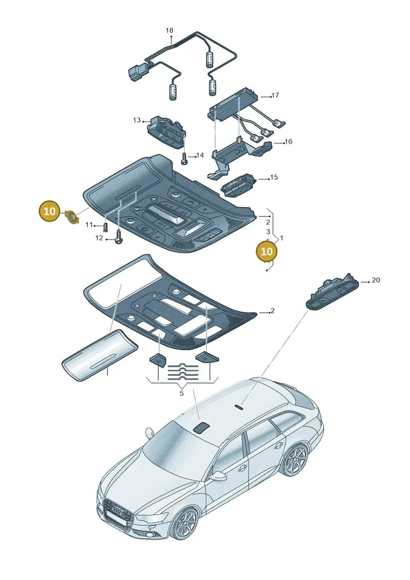 4G0947299 — Audi RS6 Avant (2013-2018) diagram 758947000, position 10