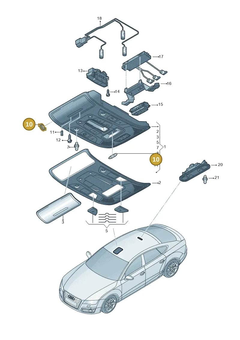 4G0947299 — Audi RS7 Sportback (2013-2018) diagram 765947000, position 10